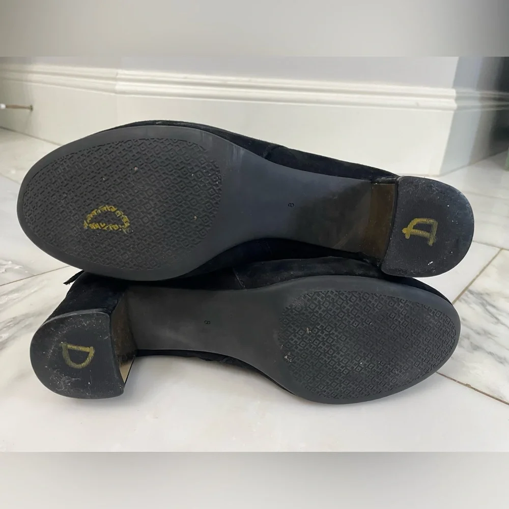 Tory Burch 41621 Black Over The Knee Suede Leather Laila Block Heel Boots size 8 - Picture 4 of 16